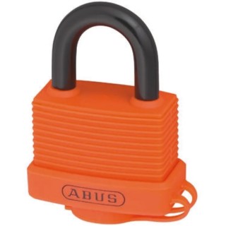 ABUS Keyed Steel Aluminium Safety Padlock Weatherproof 8 mm Shackle Diameter 24.5 mm Shackle Length, 53 mm 70AL/45 ORANGE