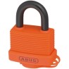 ABUS Keyed Steel Aluminium Safety Padlock Weatherproof 8 mm Shackle Diameter 24.5 mm Shackle Length, 53 mm 70AL/45 ORANGE