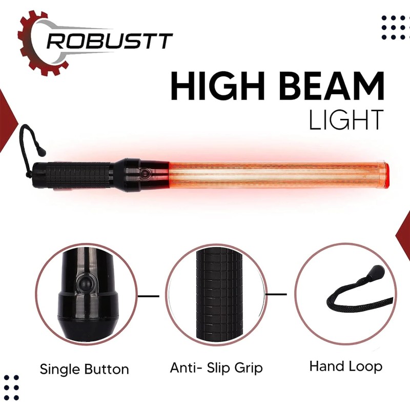 Buy Robustt 21inch Non-Rechargeable Traffic Baton (Pack of 10)