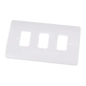 MK Electric White 3 Gang Light Switch Cover K3633 WHI