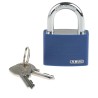 ABUS Aluminium Steel Safety Padlock Weatherproof 6.5 mm Shackle Diameter 43mm Body Keyed Padlock 50867- T65AL/40 Blue