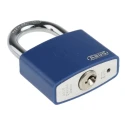 ABUS Aluminium Steel Safety Padlock Weatherproof 6.5 mm Shackle Diameter 43mm Body Keyed Padlock 50867- T65AL/40 Blue