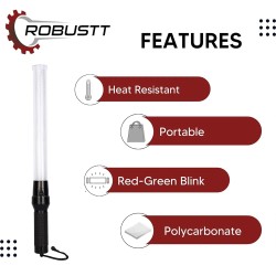 Buy Robustt 21inch Non-Rechargeable Traffic Baton (Pack of 10)