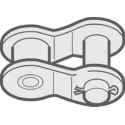 Renold Roller Chain Link Riveted Pin European (BS) Standard ISO 606 2.5mm Roller Diameter 20B1S12