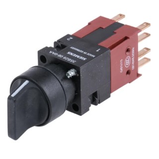 Siemens Selector Switch 3 Positions IP65 Screw Terminal 50° Throw 3SB2210-2EB01