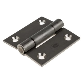 Pinet Stainless Steel Butt Hinge Screw Fixing 50mm x 50mm x 2mm 316 Grade 6mm Pin Diameter 448-5231
