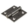 Pinet Stainless Steel Butt Hinge Screw Fixing 50mm x 50mm x 2mm 316 Grade 6mm Pin Diameter 448-5231