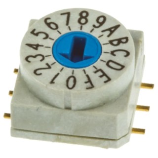 Wurth Elektronik Rotary Coded DIP Switch Surface Mount with Gull Wing Terminals WS-ROSV 428521320817