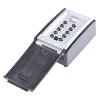 ABUS Key Lock Box with Push Button Lock, Solid Metal Housing, Wall Mount, 120mm x 120mm x 8mm 767