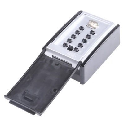 ABUS Key Lock Box with Push Button Lock, Solid Metal Housing, Wall Mount, 120mm x 120mm x 8mm 767