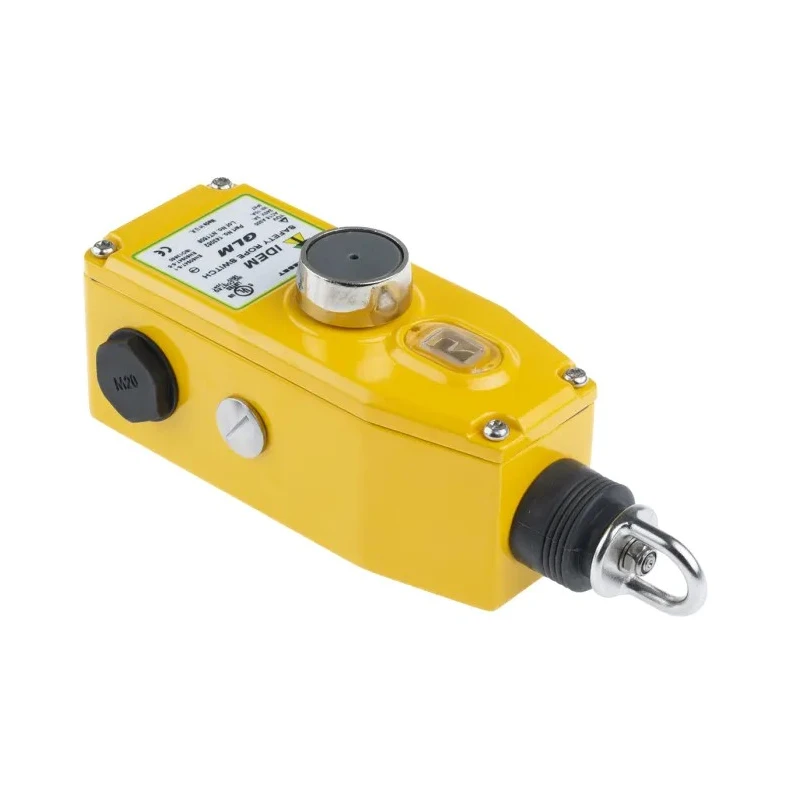 IDEM GLM Rope Pull Switch 205 mm, Straight, 2 NO/2 NC, IP67, Die Cast Aluminium Housing 143052