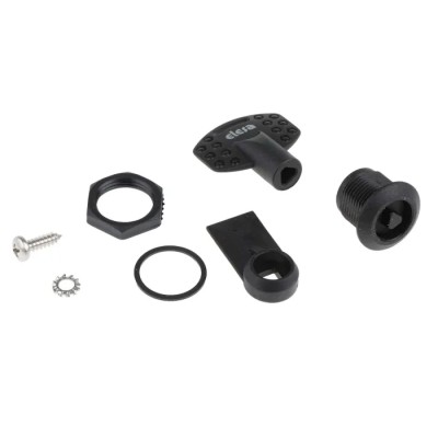 Elesa Black Polyamide Locking Latch 20 mm Panel-to-Tongue 22.5 mm Key Unlock 421401