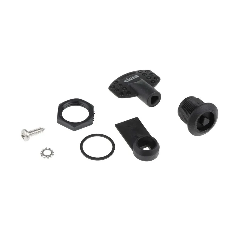 Elesa Black Polyamide Locking Latch 20 mm Panel-to-Tongue 22.5 mm Key Unlock 421401