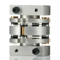 Huco Precision Flexible Aluminium Alloy Clamp Coupler with Stainless Steel Membrane 12.7 mm Bore 33.5 mm OD 40.1 466.33.3131