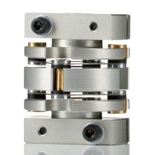 Huco Precision Flexible Aluminium Alloy Clamp Coupler with Stainless Steel Membrane 12.7 mm Bore 33.5 mm OD 40.1 466.33.3131