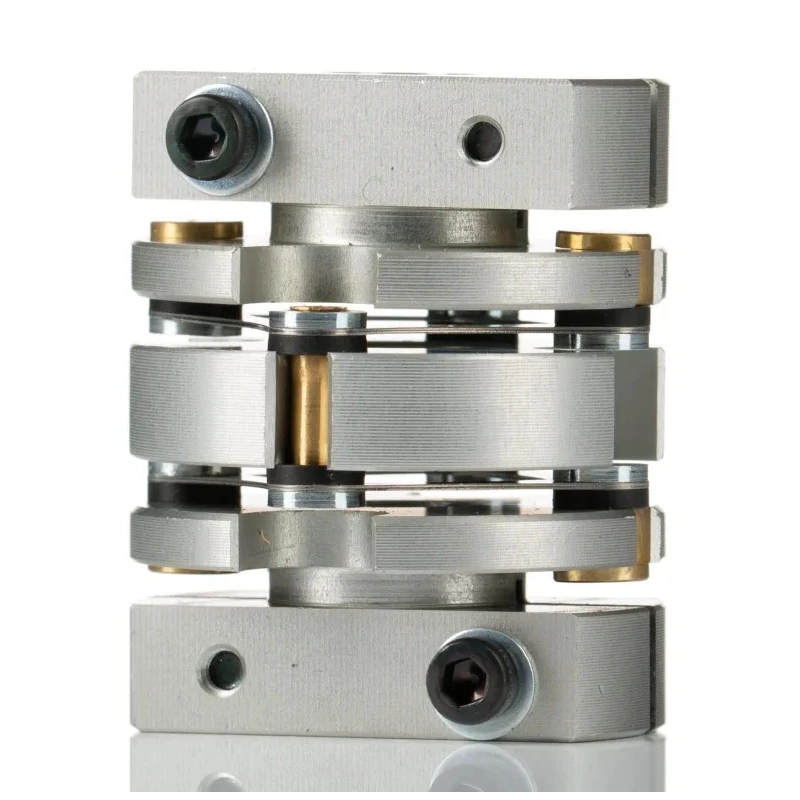 Huco Precision Flexible Aluminium Alloy Clamp Coupler with Stainless Steel Membrane 12.7 mm Bore 33.5 mm OD 40.1 466.33.3131