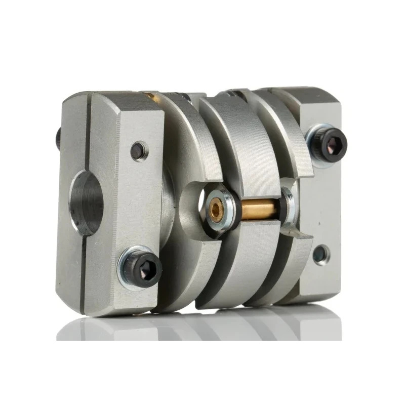 Huco Precision Flexible Aluminium Alloy Clamp Coupler with Stainless Steel Membrane 12.7 mm Bore 33.5 mm OD 40.1 466.33.3131