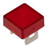 Saia-Burgess Red Square Push Button Lens for Use with Standard 16 mm Push Button Switches and Push Button Switch 463413-605