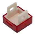 Saia-Burgess Red Square Push Button Lens for Use with Standard 16 mm Push Button Switches and Push Button Switch 463413-605