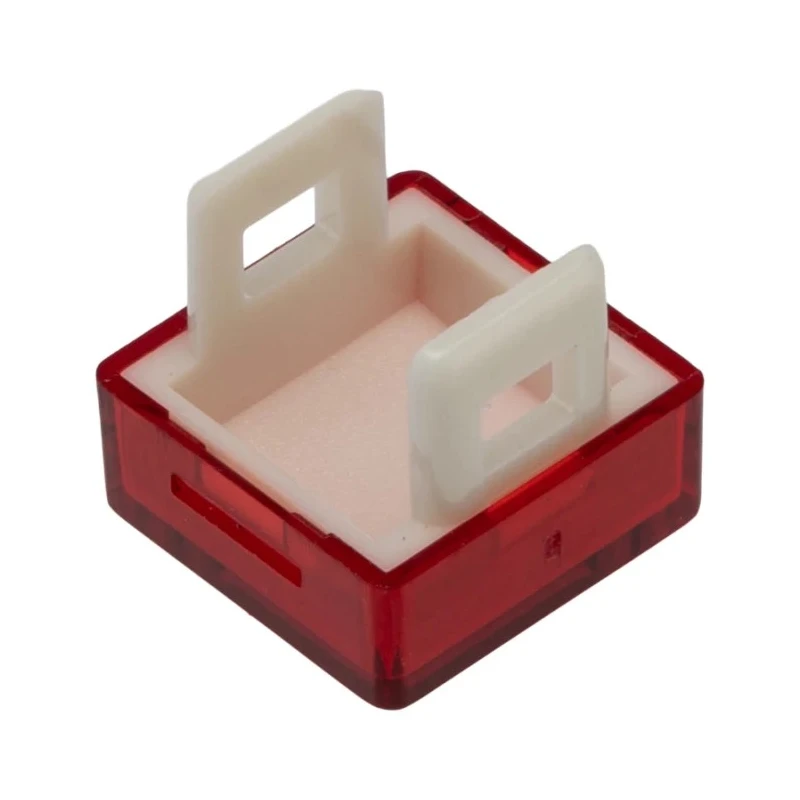 Saia-Burgess Red Square Push Button Lens for Use with Standard 16 mm Push Button Switches and Push Button Switch 463413-605