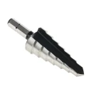 RS PRO High-Speed Steel Step Drill Bit 8 to 20 mm, 69 mm Overall Length, Hex Shank, Bright Finish 423-866