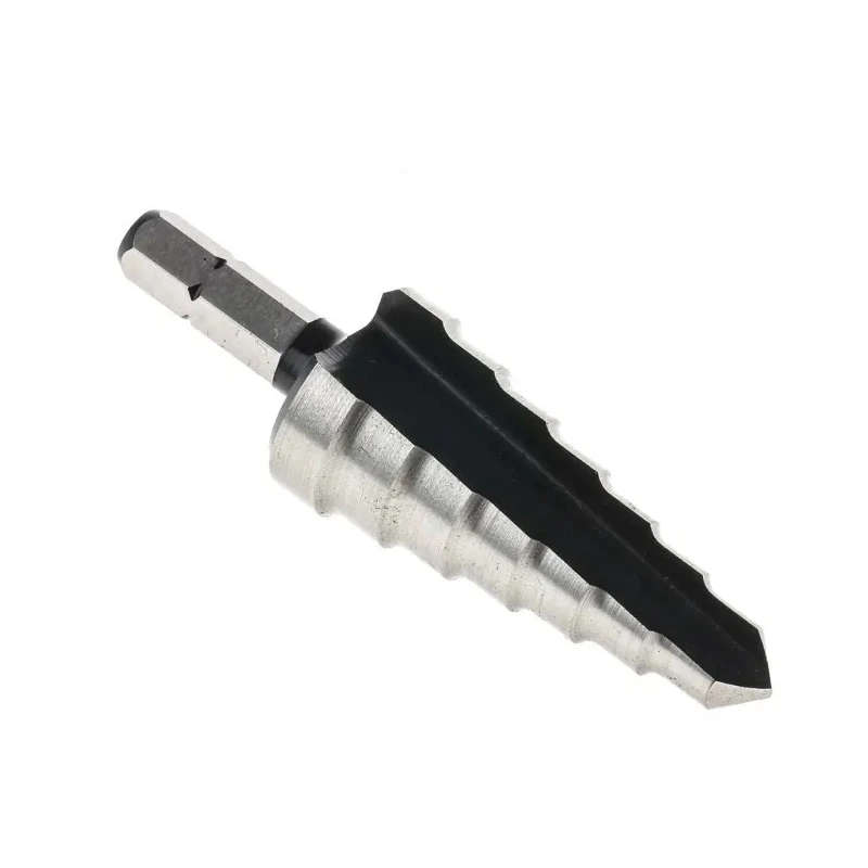 RS PRO High-Speed Steel Step Drill Bit 8 to 20 mm, 69 mm Overall Length, Hex Shank, Bright Finish 423-866
