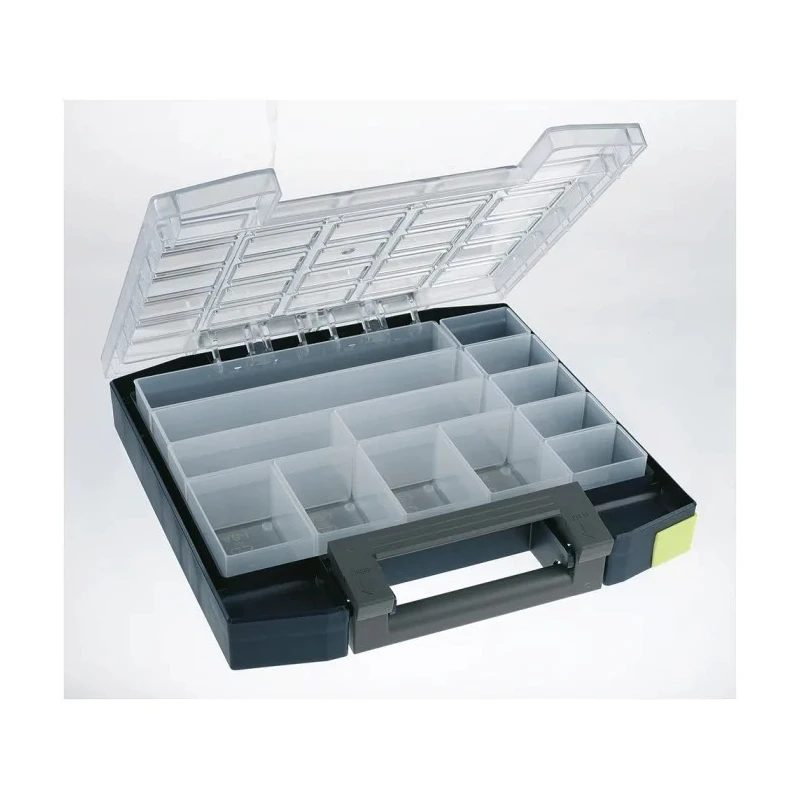Raaco 13 Cell Blue Polypropylene Polycarbonate Compartment Box 55 mm x 298 mm x 284 mm 134804