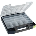 Raaco 13 Cell Blue Polypropylene Polycarbonate Compartment Box 55 mm x 298 mm x 284 mm 134804