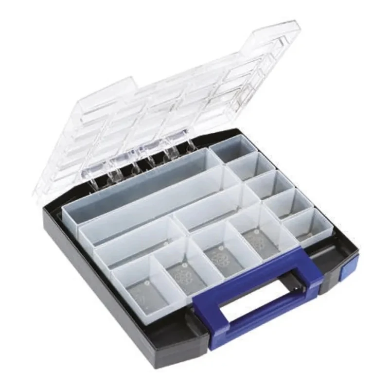 Raaco 13 Cell Blue Polypropylene Polycarbonate Compartment Box 55 mm x 298 mm x 284 mm 134804