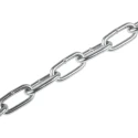 RS PRO Zinc Plated Steel Link Chain 10 m Length 14 mm Link Length Load Capacity 37 kg 752-408