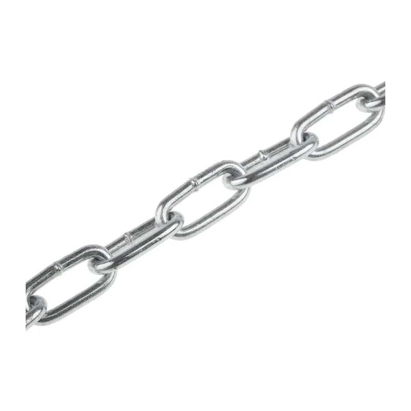 RS PRO Zinc Plated Steel Link Chain 10 m Length 14 mm Link Length Load Capacity 37 kg 752-408