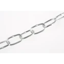 RS PRO Zinc Plated Steel Chain 10 m Length 21 mm Link Diameter 50 kg Load Capacity 752-436