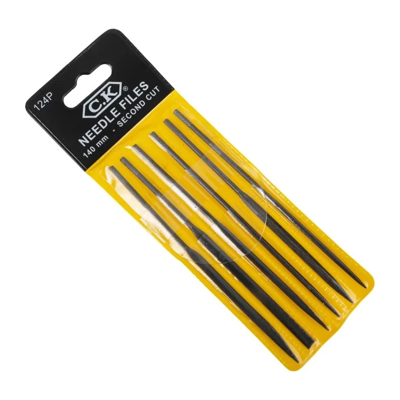 CK 230 mm Needle File Set 6 Pieces Chrome Vanadium Steel Plastic Case T0124P