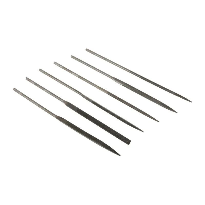 CK 230 mm Needle File Set 6 Pieces Chrome Vanadium Steel Plastic Case T0124P