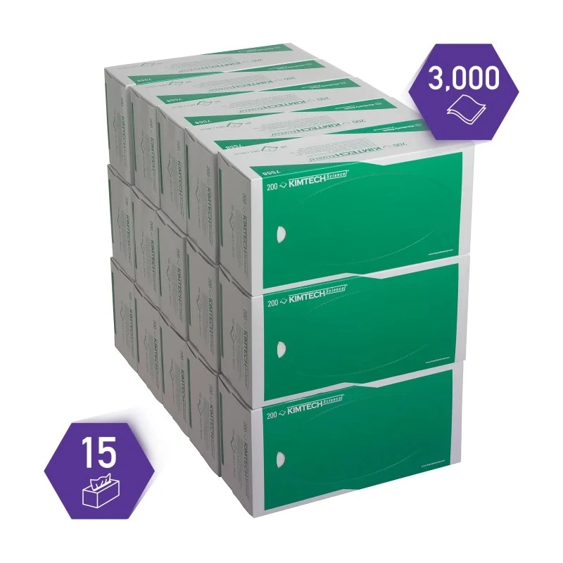 KIMTECH Wet Wipes Cleaning Cloth 20.5 cm x 20 cm Carton of 3000 Single Ply 7558