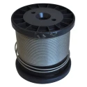 RS PRO Stainless Steel Wire Rope 100 m Length, Safe Working Load 18kg, Model 124-4747