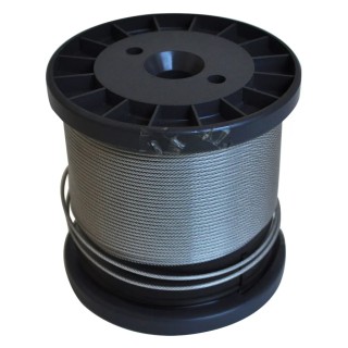 RS PRO Stainless Steel Wire Rope 100 m Length, Safe Working Load 18kg, Model 124-4747