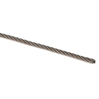 RS PRO Stainless Steel Wire Rope, 100 m, Safe Working Load 26 kg 124-4755
