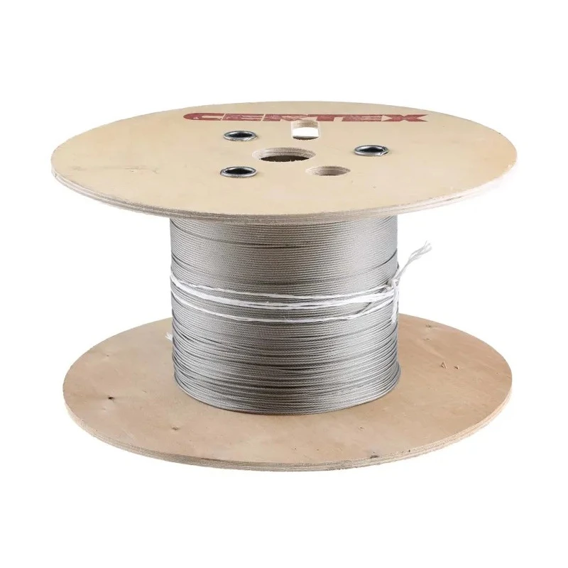 RS PRO Stainless Steel Wire Rope, 100 m, Safe Working Load 26 kg 124-4755