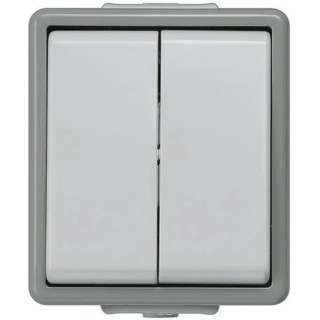 Siemens Grey 2 Way 2 Gang Surface Mount Light Switch 10A 250V DELTA 5TA4708