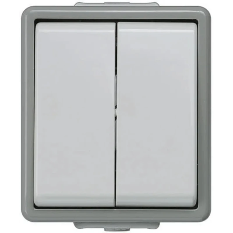 Siemens Grey 2 Way 2 Gang Surface Mount Light Switch 10A 250V DELTA 5TA4708