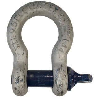 RS PRO Bow Shackle Alloy Steel Screw Pin 9.5t Safe Working Load Hot Dip Galvanised 124-4820