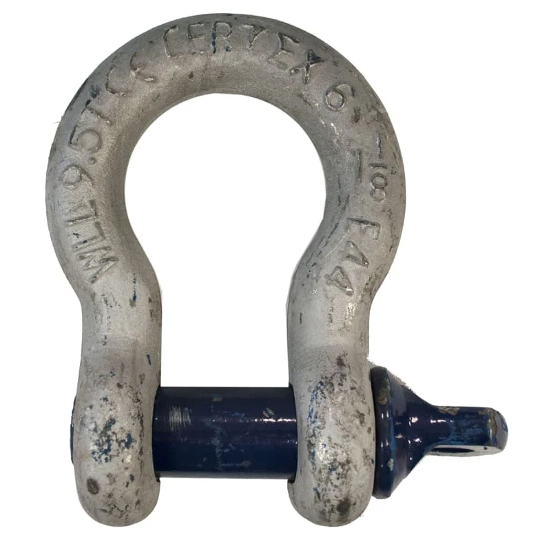 RS PRO Bow Shackle Alloy Steel Screw Pin 9.5t Safe Working Load Hot Dip Galvanised 124-4820