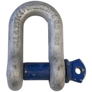 RS PRO D-Shackle Alloy Steel Screw Pin, Galvanised Finish, 4.75 t Safe Working Load 124-4830