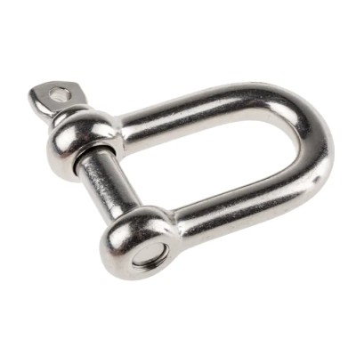 RS PRO Stainless Steel D-Shackle Screw Pin 0.6t Safe Working Load 12mm Diameter 48mm Length 124-4855