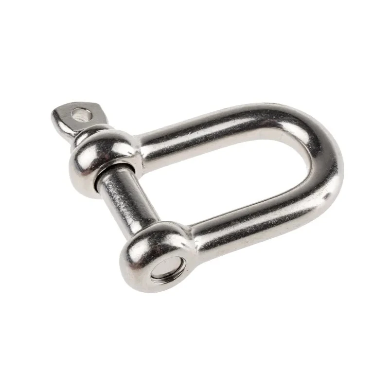 RS PRO Stainless Steel D-Shackle Screw Pin 0.6t Safe Working Load 12mm Diameter 48mm Length 124-4855