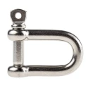 RS PRO Stainless Steel D-Shackle Screw Pin 0.6t Safe Working Load 12mm Diameter 48mm Length 124-4855