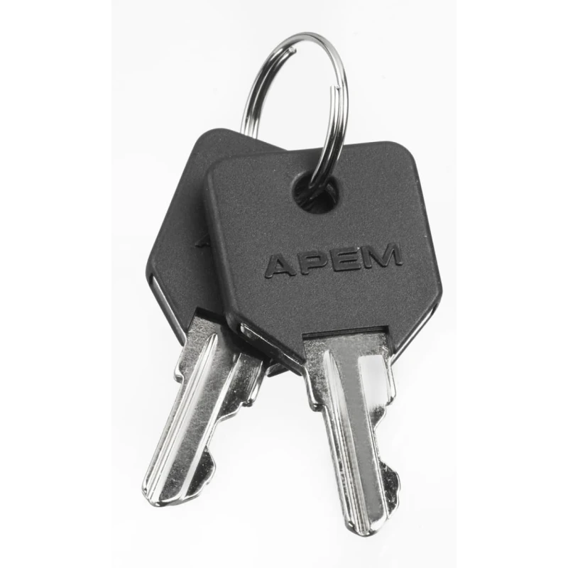 APEM Key Switch Key for LK Series with 19mm Diameter and Mechanical Life of 6000 Cycles LKM-126