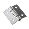 Pinet Raw 304 Stainless Steel Butt Hinge with Barrel Pin Screw Fixing 40 mm x 40 mm x 2 mm 52-1-3608