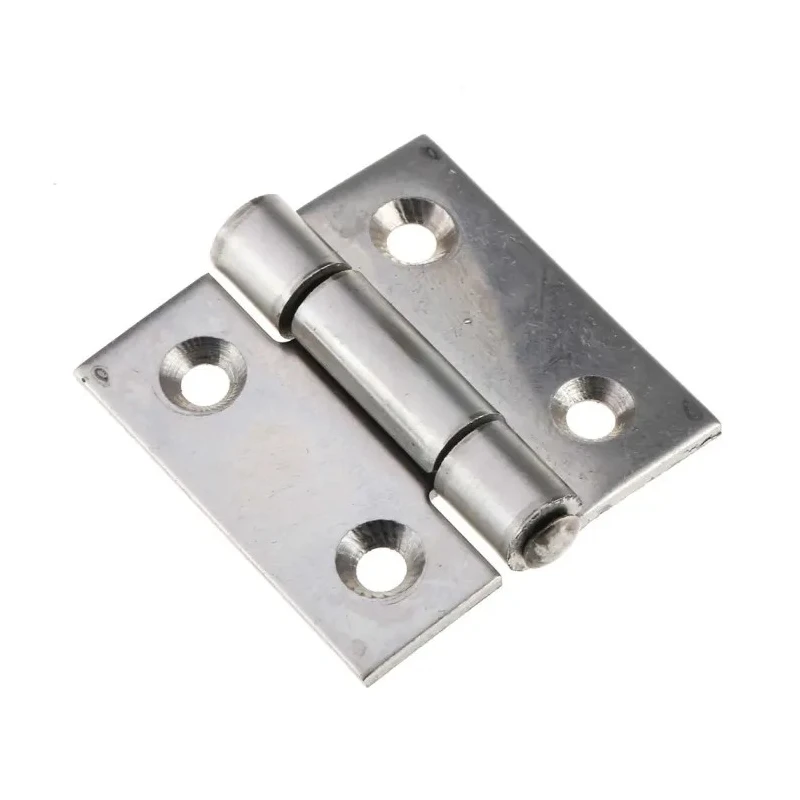 Pinet Raw 304 Stainless Steel Butt Hinge with Barrel Pin Screw Fixing 40 mm x 40 mm x 2 mm 52-1-3608